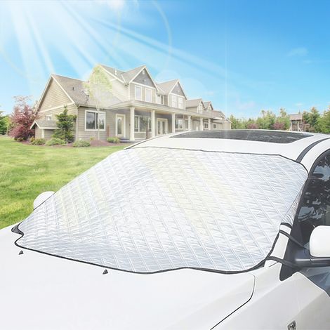 Protecteur Pare-brise Voiture Aimanté Imperméable Anti-Givre Anti-Neige Anti-Soleil Housse Extérieure Protection Gel Hiver Universel Étanche (1/5)
