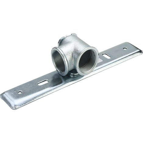 Plaque de raccordement pour compteur de gaz G23243 en acier galvanisé Rp1 1/2