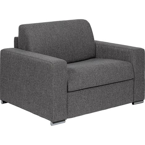 poltrona letto a ribalta Posto letto 70 cm Materasso 14 cm in Tessuto Antracite - CALITO (1/4)