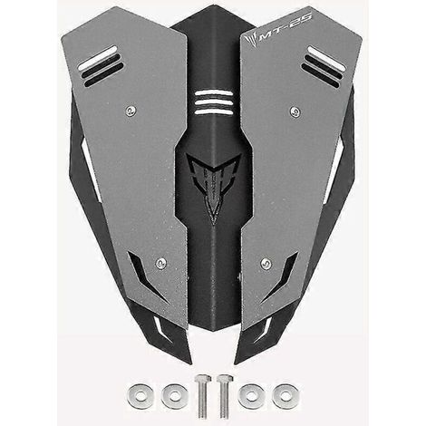 Kit de déflecteur de pare-brise en aluminium Mtkracing compatible avec les modèles Yamaha MT-03 (2021-2022) et MT-25 (MT-25) - Titane (1/5)