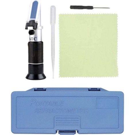 Honey Refractometer with ATC Refractometer for Honey Moisture Measurement Portable Antifreeze Multifunctional Freeze Point Measuring Device (1/4)