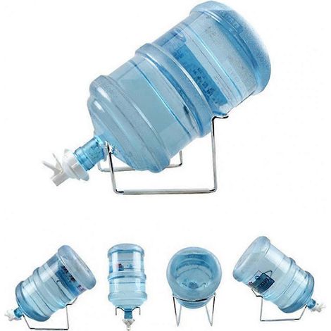 Étagère antirouille pour bouteilles domestiques, poignées de rangement pratiques, robinet à débit rapide, support antidérapant pour carafe d'eau, distributeur de bureau (1/5)