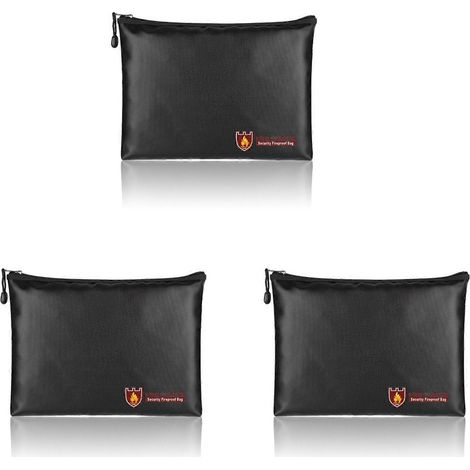 Lot de 3 pochettes ignifugées pour documents, imperméables et ignifugées, pochette ignifugée pour documents A4 (1/5)