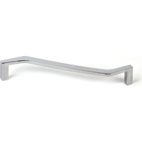 Asa de zamak con acabado cromo brillo, dimensiones:169x32x25mm y entrepuntos:160mm -