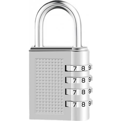 Cadenas à combinaison à 4 chiffres, cadenas à code numérique résistant aux intempéries pour portes, armoires et portails de jardin (1/5)