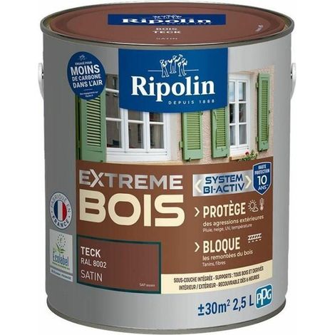 Ripolin Satinée Teck Holzschutzfarbe für den Außenbereich satiniert 10 Jahre