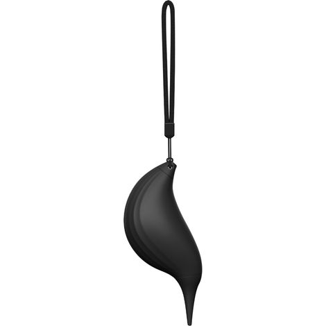 Soufflette à air comprimé pour nettoyage, embout souple réglable, design colibri avec cordon, silicone et nylon, noire, 160x65mm (1/5)