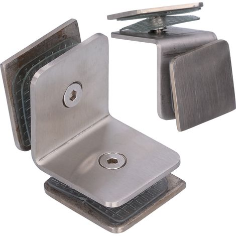 Clamp de Porte de Douche en Verre à 90°, Accessoire en Acier Inoxydable 304 pour Angle Droit