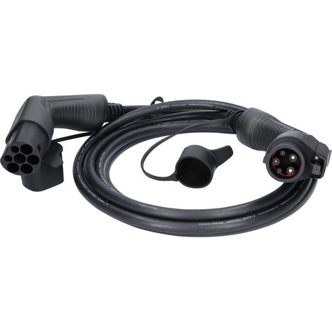 KS TOOLS efuturo Cable de carga recto Tipo 2 a Tipo 1 enchufe 1 fase hasta 7,4 kW 32 A 230 V Modo 3 5 metros - 117.7130