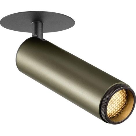 Plafonnier encastré GRIP M PHASE 3000 K 42° IP20 cylindrique bronze/noir - SLV - 1009089 (1/4)