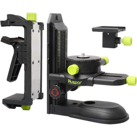 RHG Adaptateur Niveau Laser, Base Pivotante Magnétique à 360°, Clip Réglable avec Filetage Mâle 1/4"-20