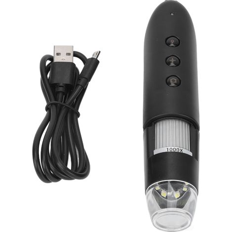 Endoscope numérique Wi-Fi 1000x HD sans fil USB, microscope cutané avec caméra pour salons de beauté (femmes et hommes). (1/5)