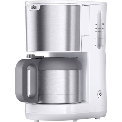 Braun KF 1505 WH Cafetière acier inoxydable, blanc W357473 (1/3)
