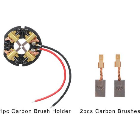 Escobillas de carbón de cobre para llaves eléctricas, compatibles con los modelos 2607-059, 2607-20, M12M18 AEG y 2602-20. Incluye portaescobillas y escobillas de carbón.