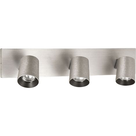 Spot Modo Modern À 3 Lumières En Aluminium Moulé, Finition Brossée, Douille Gu10, 35W Max, Idéal Pour Un Éclairage Intérieur Élégant Et Moderne. (1/3)