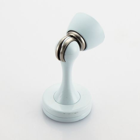 Set mit 2 magnetischen Türstoppern aus Edelstahl mit Soft-Close-Funktion für schwere Wandtüren (Weiß)