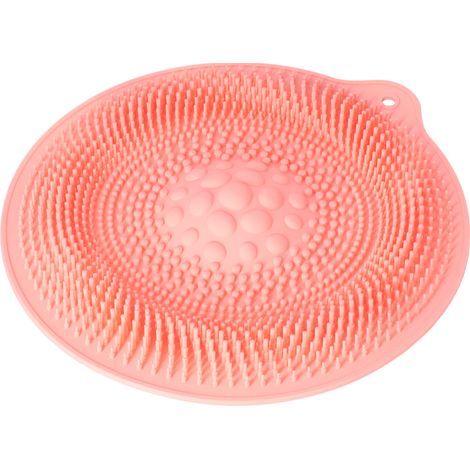 Tapis de Bain en Caoutchouc Naturel Antidérapant pour Salle de Bain, Douche et Massage des Pieds - Rose (1/5)