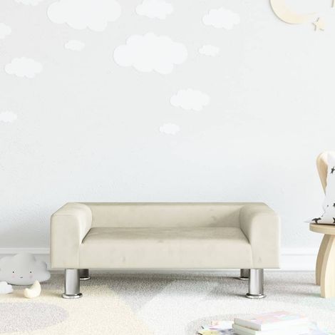 Canapé/Fauteuil Enfants Relax Salon,Sofa pour enfants crème 70x45x26,5 cm velours -Q4795 (1/5)
