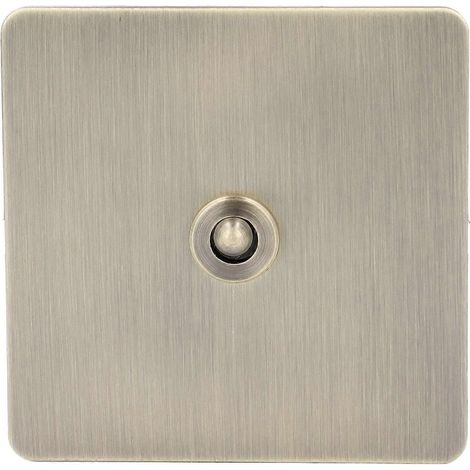 AC250V Kippschalter, 1-fach, 2-Wege-Leistungsschalter, Antikbronze-Textur, Edelstahl-Frontplatte, Einzeln