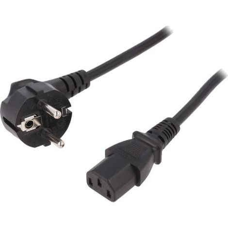 Cable alimentation angulaire vers C13 femelle 2.5m
