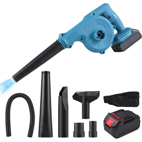 Souffleur-aspirateur sans fil 2 en 1, 21 V, 101 km/h, avec sac — (21 V) (1/4)
