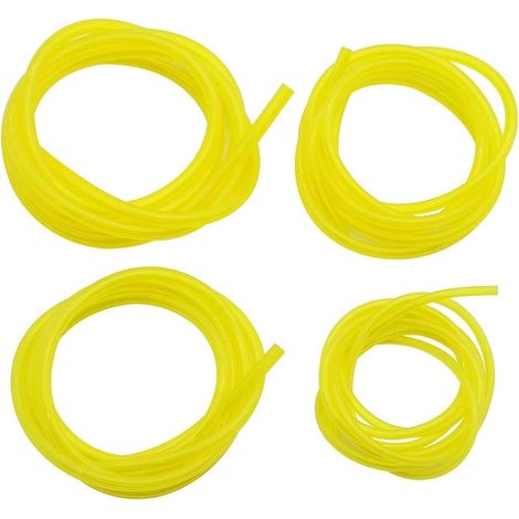 4 Pièces Tuyaux d'Essence Longueur 1,5 m Universel Tuyau de Conduite Carburant Outils Jardin Jaune Transparent pour Souffleur Coupe-bordure Tronçonneuse Tondeuse à Gazon Accessoires - (1/5)