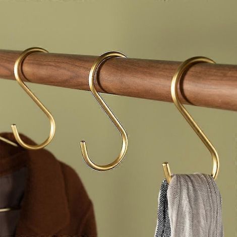 5 crochets en forme de S pour suspendre vêtements et sacs à main, en alliage d'aluminium durable et indéformable, étagères de rangement, Newgreen (1/3)