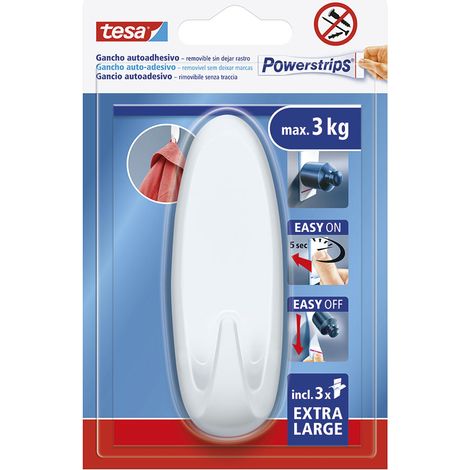 Gancio autoadesivo ovale bianco “Powerstrips XL” (1/2)