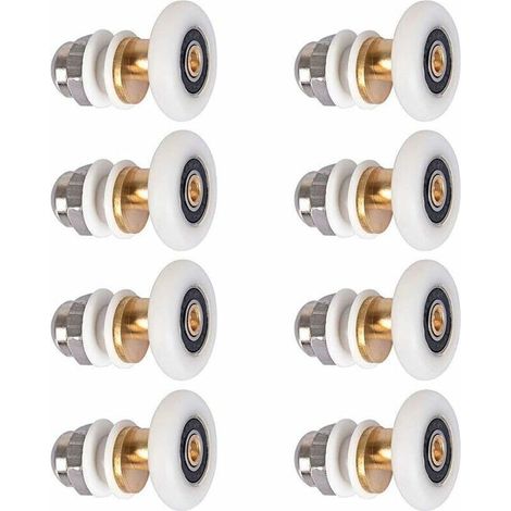 Roulette pour porte de douche - Roulettes coulissantes - Porte Rouleau - Roue de secours - 8pcs - 23mm-Crezuo