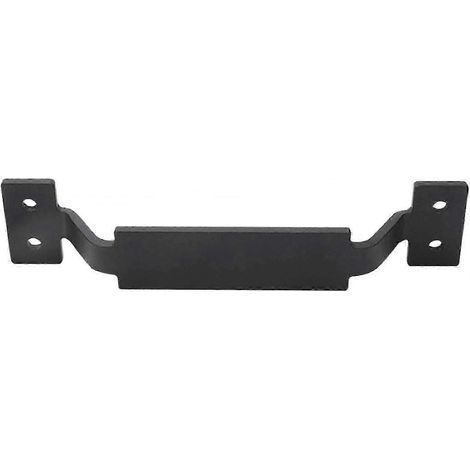 Ensemble de poignées de porte coulissante de grange en acier au carbone, finition peinture poudre noire mate, robuste pour l'intérieur, l'extérieur, les portes de cuisine, les armoires et les portails (1/3)
