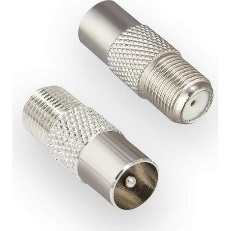 Adaptateur d'antenne satellite : fiche F vers fiche IEC connecteur coaxial TV (1/5)