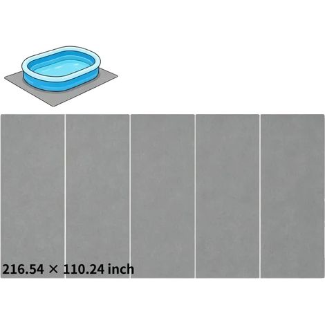 Couverture de piscine, Gris clair, 550 cm x 280 cm, Géotextile en polyester, Haute résistance, Épaisseur d'environ 1 mm (1/5)