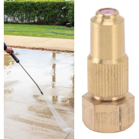 Pulvérisateur haute pression à distance à entraînement pneumatique avec filetage interne G3/8, pulvérisateur motorisé atomiseur, pompe à eau haute pression, buse en céramique laiton, sortie d'eau de 0 (1/5)