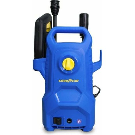 Goodyear - Hidrolimpiadora de Alta Presión, Eléctrica 1400W 100 Bar, Kit Detergente 200ml, Pistola y Lanza PP, Manguera 5m, Sistema Auto Stop, Limpiadora a Presión Compacta y Eficiente (1/4)