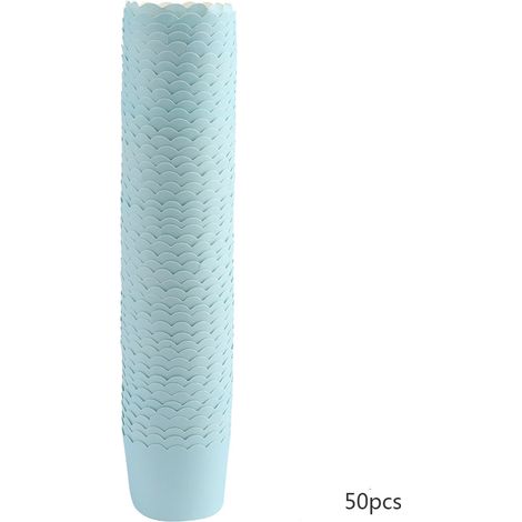 Caissettes À Cupcakes - Papier Alimentaire Rond Bleu - Pour Four Et Muffins - Lot De 50 Pièces
