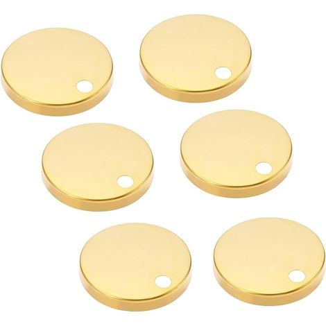 6 Toilet Seat Hinges in Gold Stainless Steel, 60 mrm (1/5)