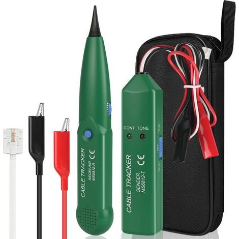 Kabeltester, Kabelsuchgerät, MS6812 Elektrischer Kabeldetektor, Professioneller Kabelsucher zur Ortung von Netzwerkkabeln und Telefonleitungen (1/5)