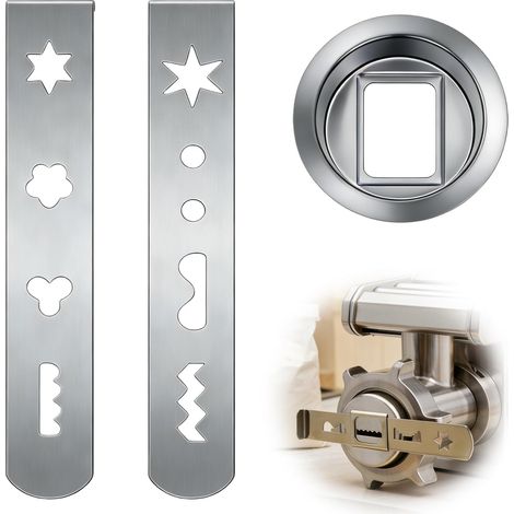 Accessoire Pâtisserie Pour Hachoir En Acier Inoxydable 5, Presse a Biscuit Avec 1 Anneau De Raccordement Et 2 Disques 8 Motifs, Ustensiles À Pâtisserie Et Accessoires De Pâtisserie Et De Cuisson (1/5)