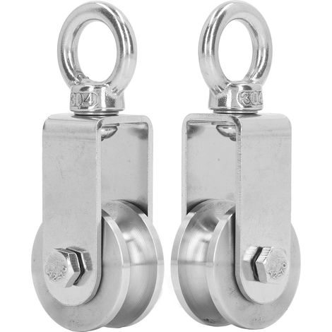 poulies à câble, rotation à 360 degrés, galets en acier inoxydable avec double roulement intégré (1/5)