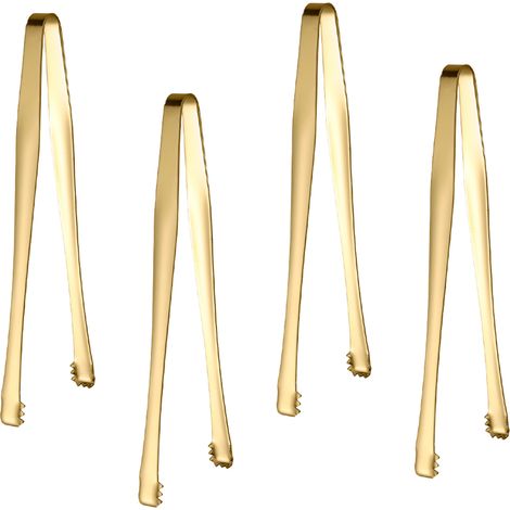 Pincettes À Sucres - Acier Inoxydable - Bord Dentelé - Pour Thé Café Petit-Déjeuner Fêtes - Lot De 4 (1/5)