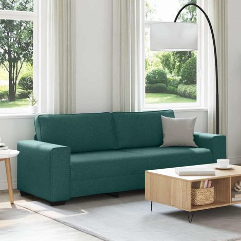 3-Sitzer-Sofa Dunkelgrün 220x77x82 cm Stoff