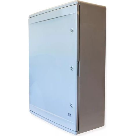 Coffret mural haute-résistance boîtier 800 x 600 x 260 - Porte pleine / Serrure triangle / Plaque montage / IP65 / ABS (1/5)