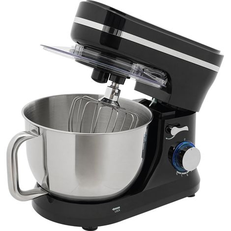 3-in-1 Küchenmaschine, 1000W multifunktionale Knetmaschine, mit Rührhaken, Knethaken, Schlagbesen, 8+1 Geschwindigkeiten, 4,5L Edelstahlschüssel
