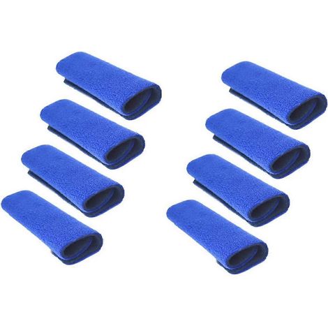 Lot de 8 housses de coussinet facial pour sangle de masque CPAP, compatibles avec les harnais CPAP (bleu).
