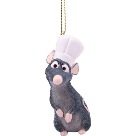 Pendente Natalizio Remy Chef Grigio Bianco Ratatouille Peraga Christmas