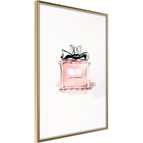 Affiche Murale Encadrée "Pink Scent" 40 x 60 cm Or (1/2)