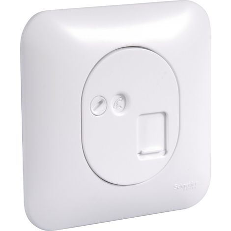 Schneider S260471 Toma OVALIS RJ45 lista para instalar - Grado 1 - Teléfono - Fijación con tornillos - Categoría 5 UTP
