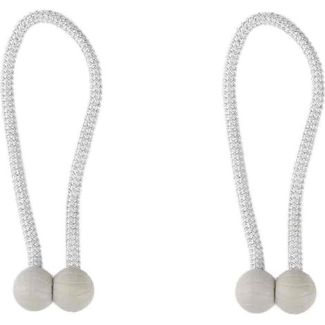 Coppia di calamita per Tenda fermatende Magnetico Tondo raccogli Tende con Corda 2 Pezzi Champagne (1/2)
