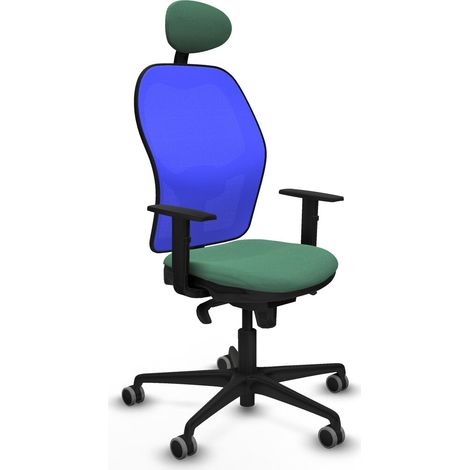 Sedia Ufficio con Poggiatesta Jorquera Piqueras y Crespo 1D036G1 Verde Smeraldo (1/5)