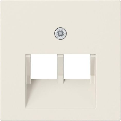 Jung as500 - Placa central 1 toma telefono 2x8 polos blanco marfil